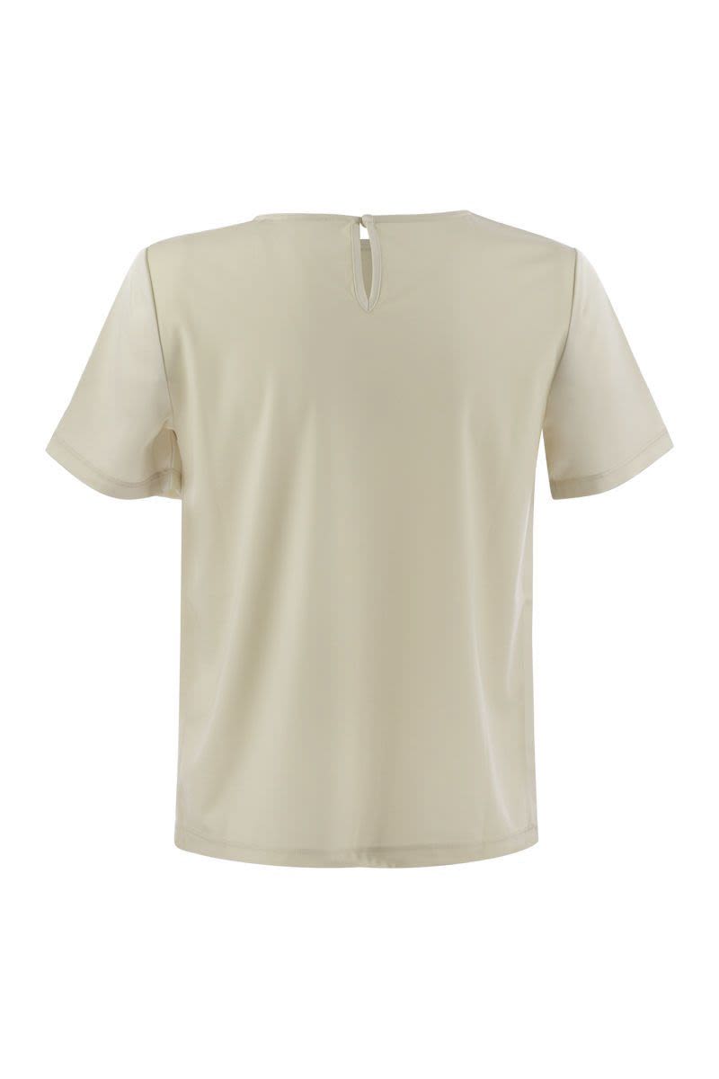 WEEKEND MAX MARA Satin Crew-Neck T-Shirt with Back Detail