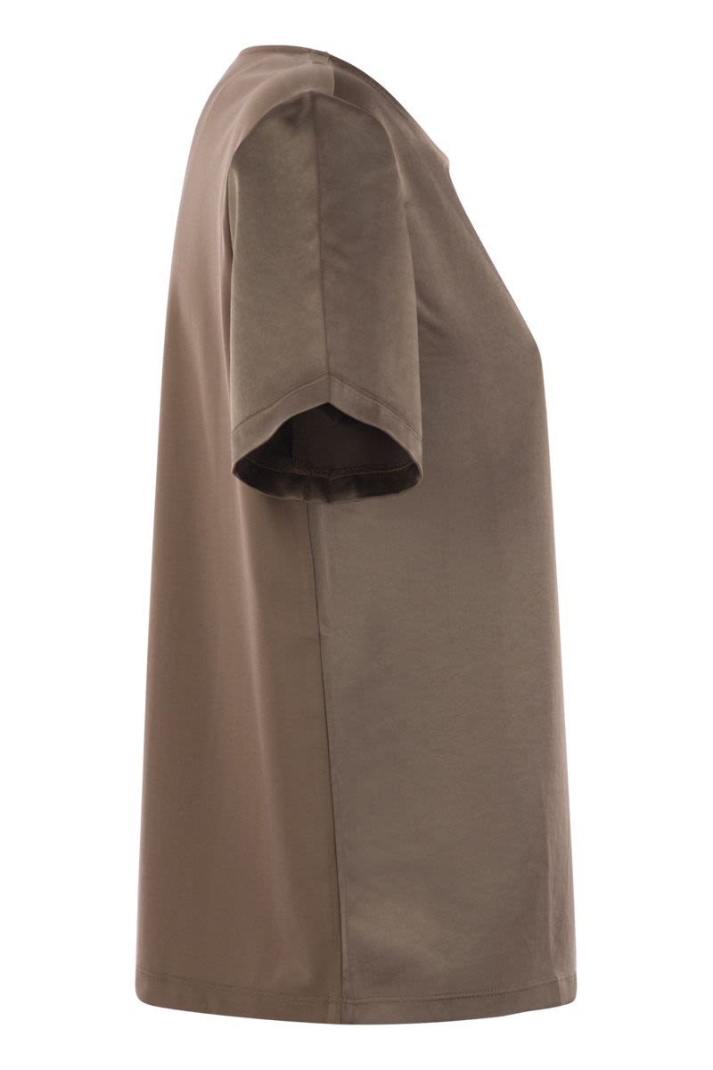 WEEKEND MAX MARA Satin and Viscose Crew-Neck T-Shirt