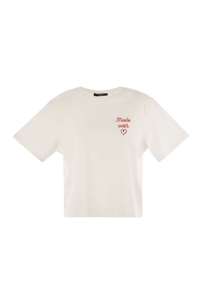 WEEKEND MAX MARA Printed Organic Cotton T-Shirt - Boxy Fit