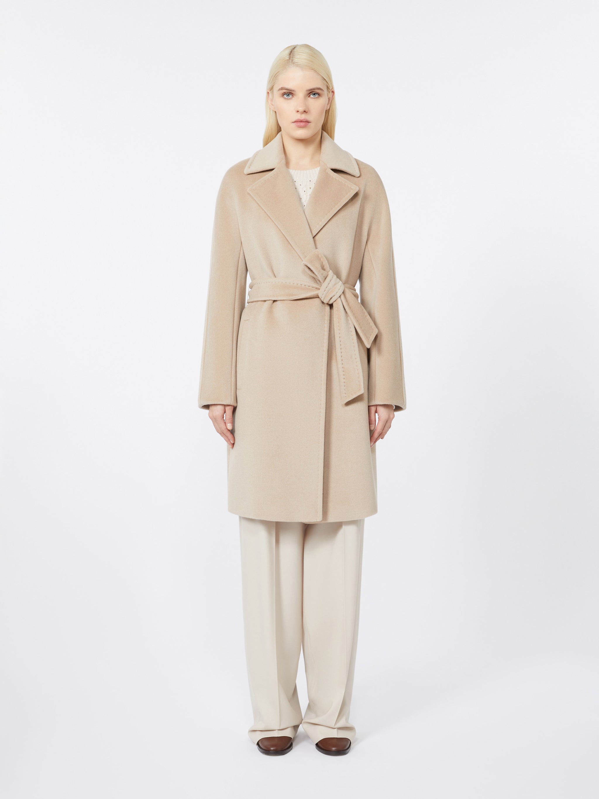 MAX MARA Wool Beaver Midi Dressing Gown Jacket