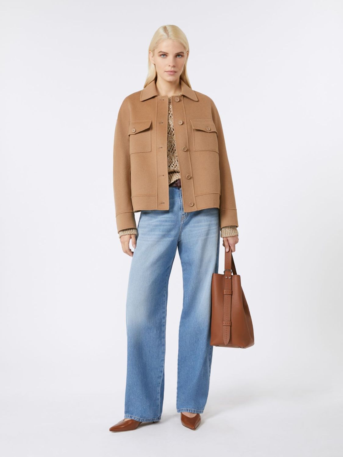 MAX MARA STUDIO Elegant Women’s Fiero Jacket in Camel