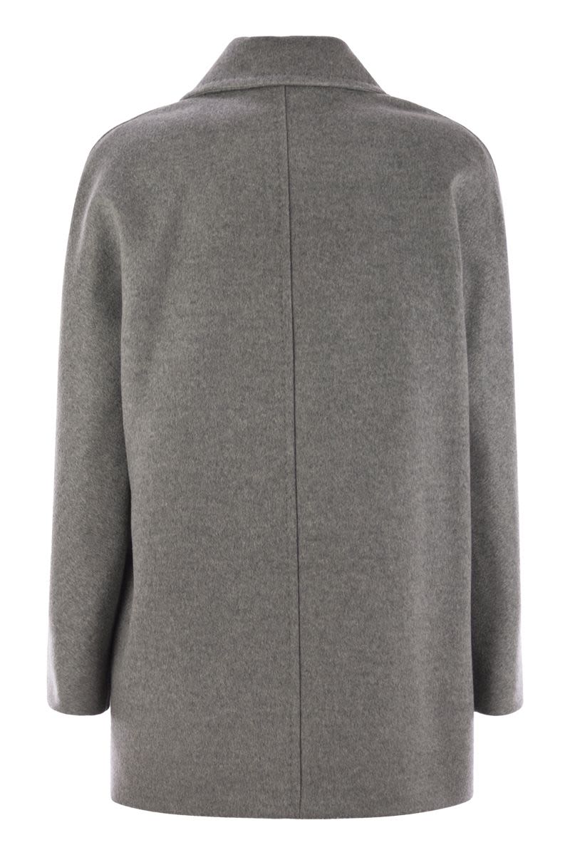MAX MARA Double-Breasted Virgin Wool Caban Coat for Women