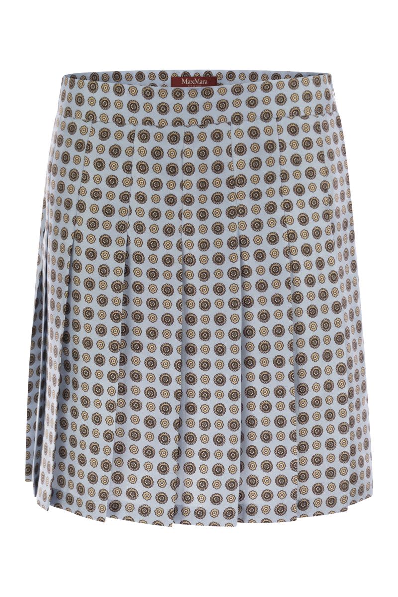 MAX MARA Mini Pleated Silk Skirt