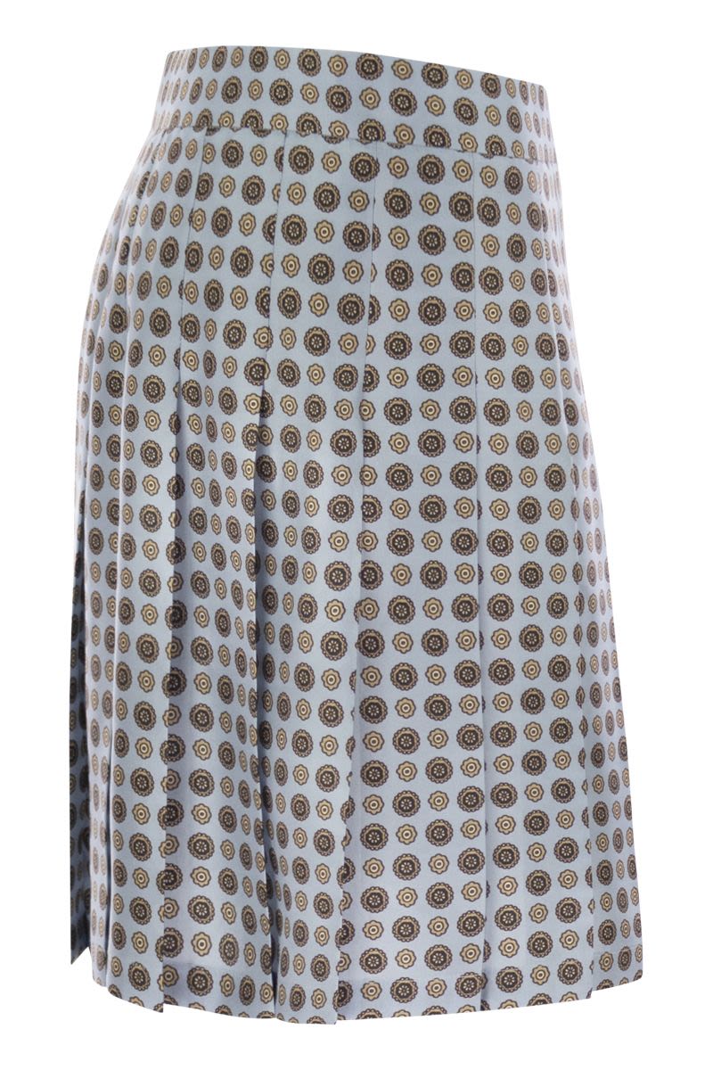 MAX MARA Mini Pleated Silk Skirt