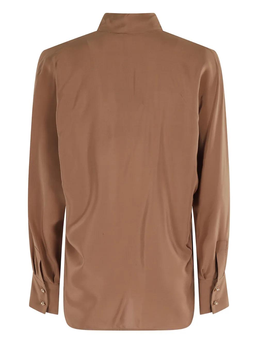 MAX MARA STUDIO Silk Blouse with Bow Collar