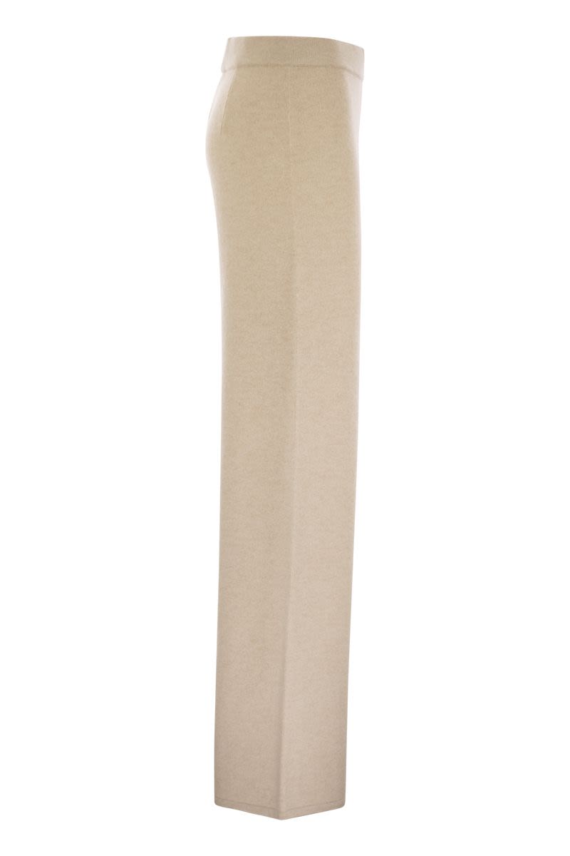 MAX MARA Wide Leg Wool and Cashmere Trousers