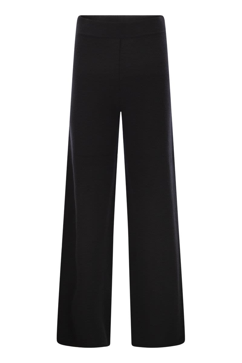 MAX MARA Wide Leg Wool and Cashmere Trousers