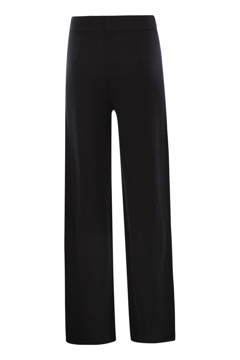 MAX MARA Wide Leg Wool and Cashmere Trousers
