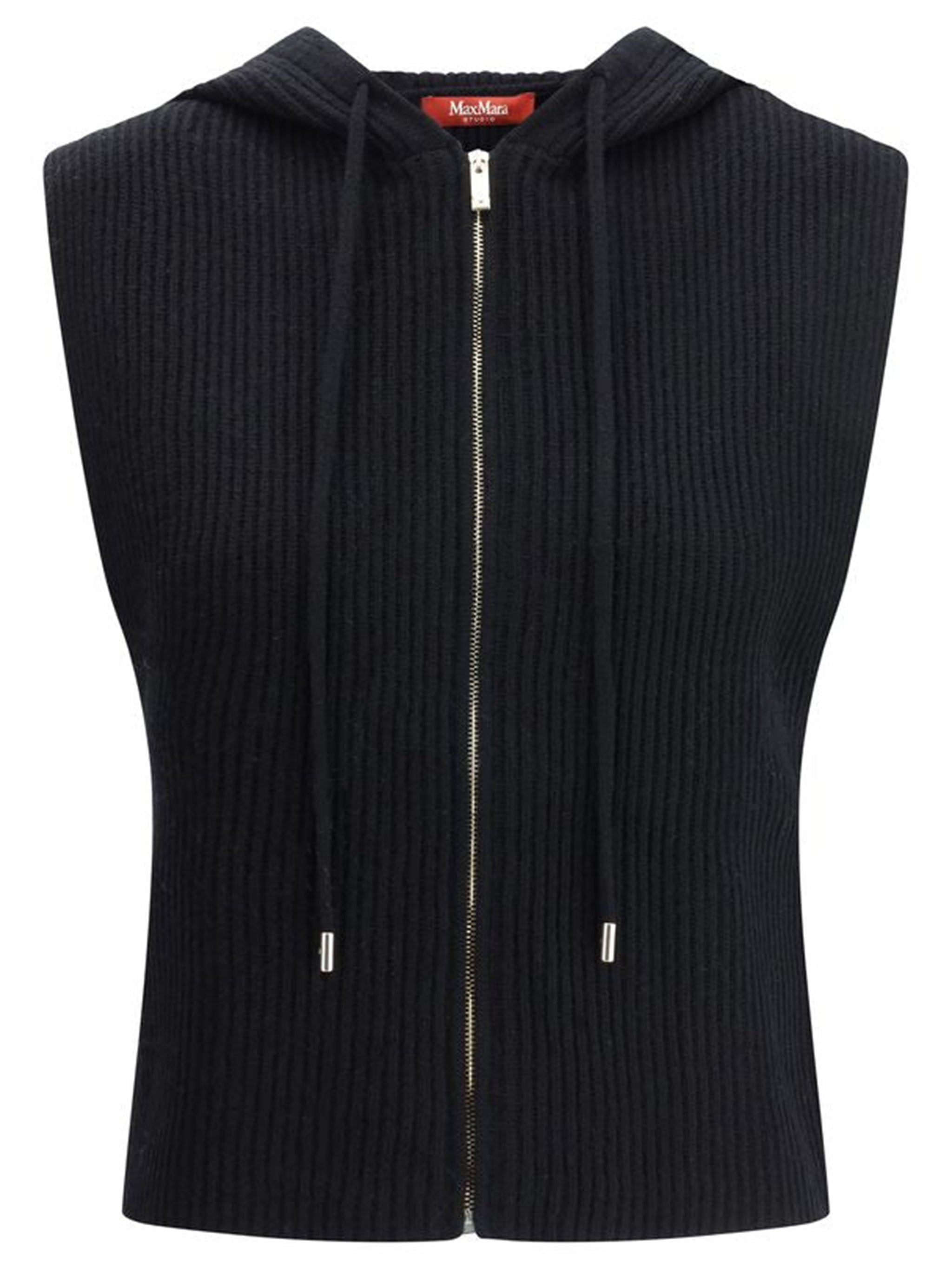 MAX MARA STUDIO Women’s Slim Fit Wool and Cashmere Hooded Vest - Size M