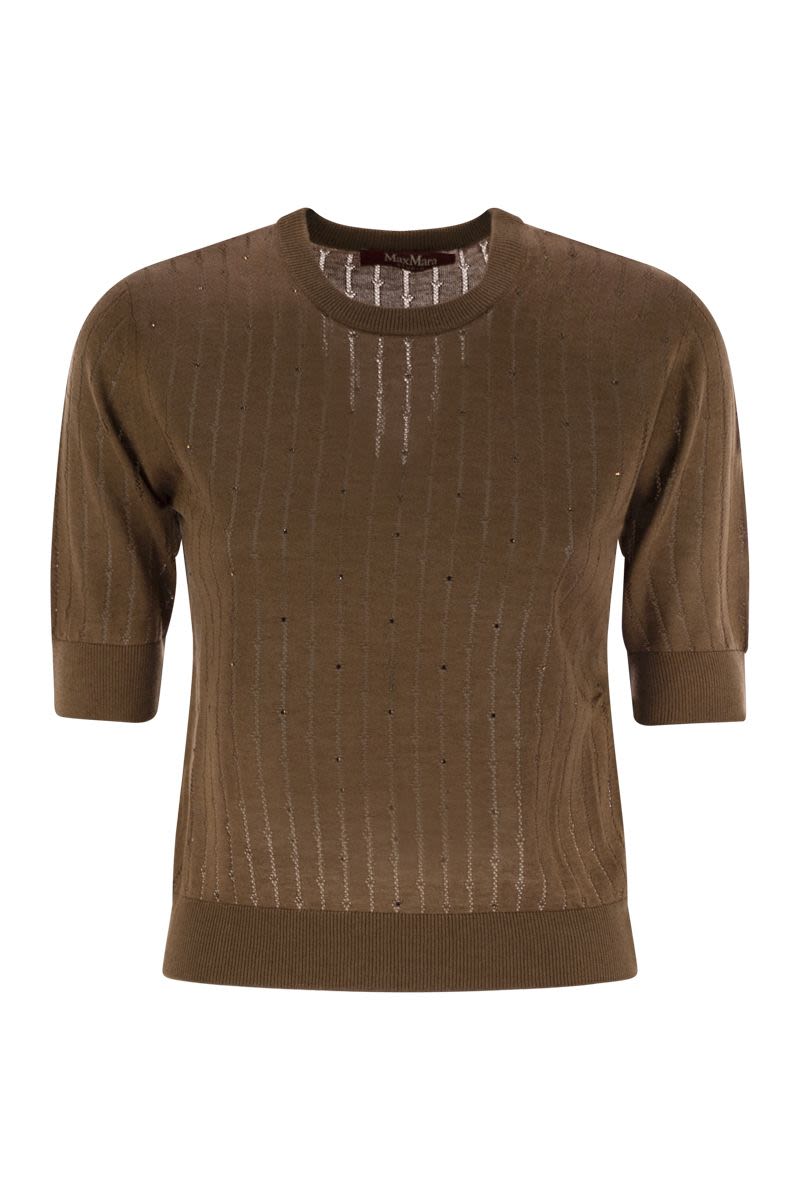 MAX MARA Women’s Wool and Silk Sweater with Sequins - Tight Fit
