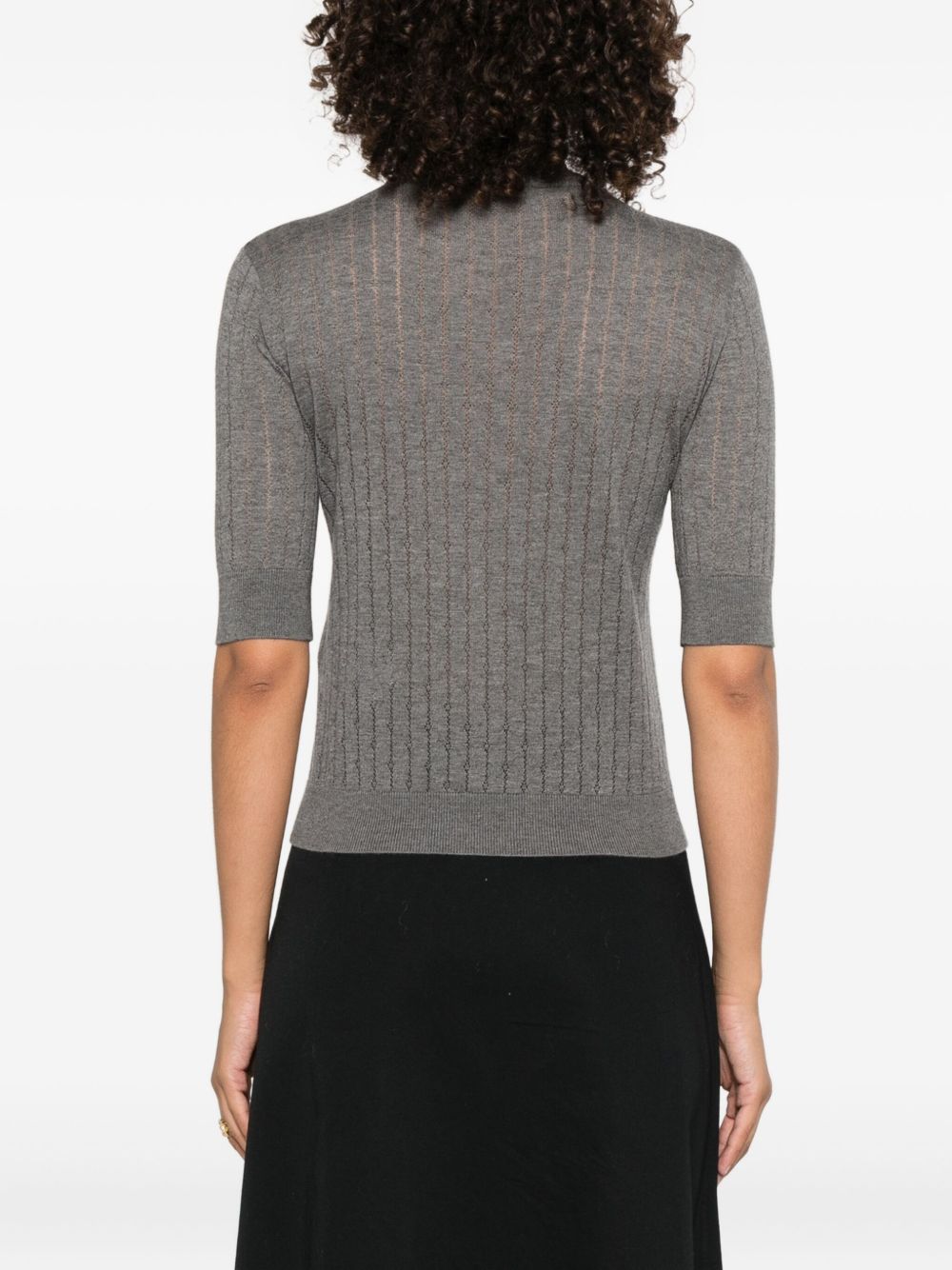 MAX MARA STUDIO Short Sleeve Crewneck Sweater (Size S)