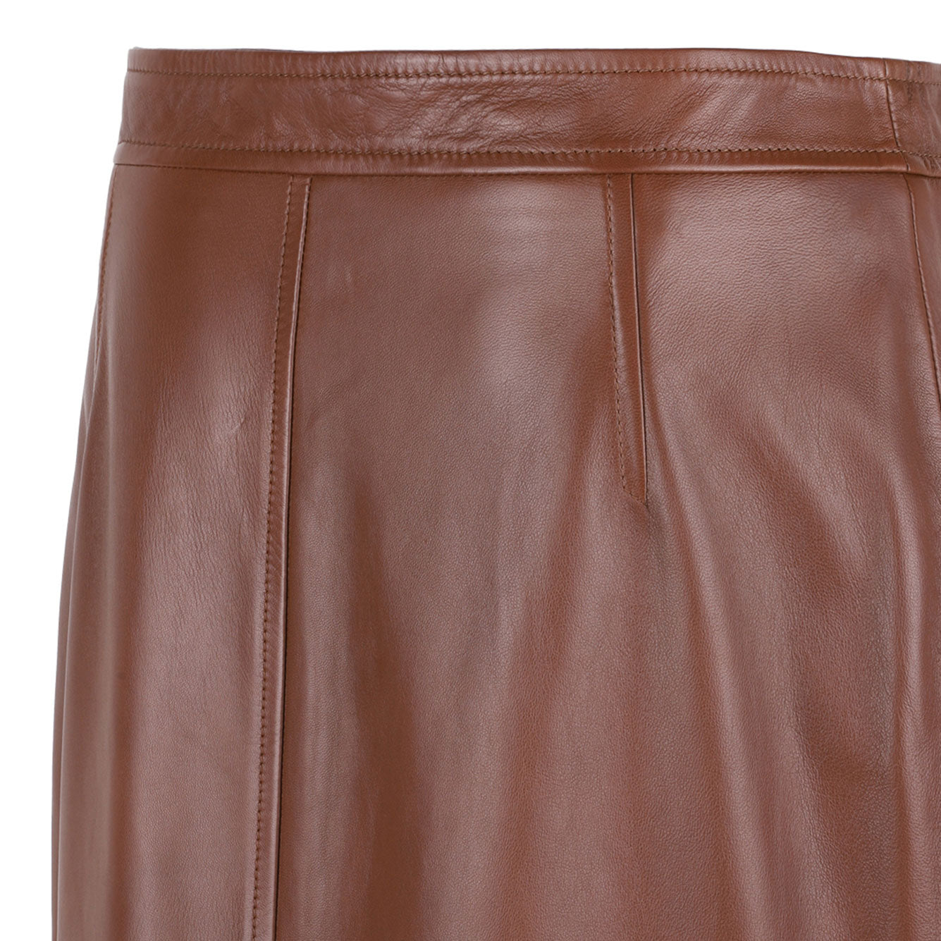 MAX MARA STUDIO 100% Leather Skirt