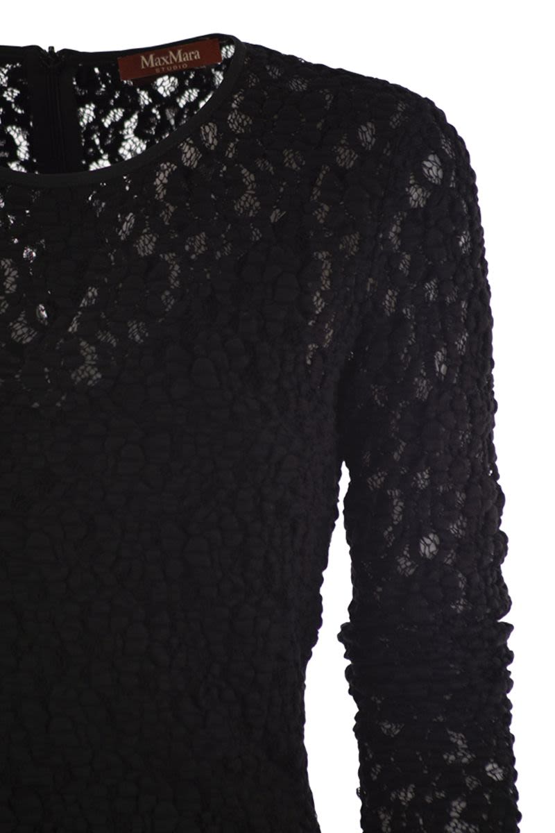 MAX MARA Fitted Cloqué Lace Dress
