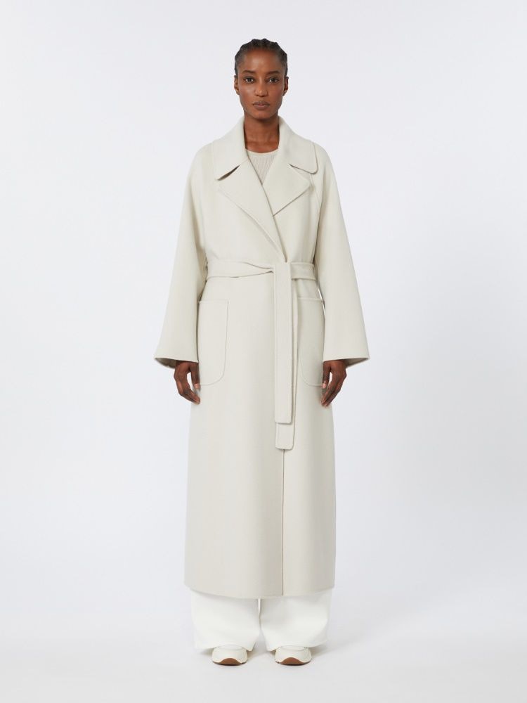 S MAX MARA Elegant Double-Fabric Wool Dressing Gown Jacket - Size 42