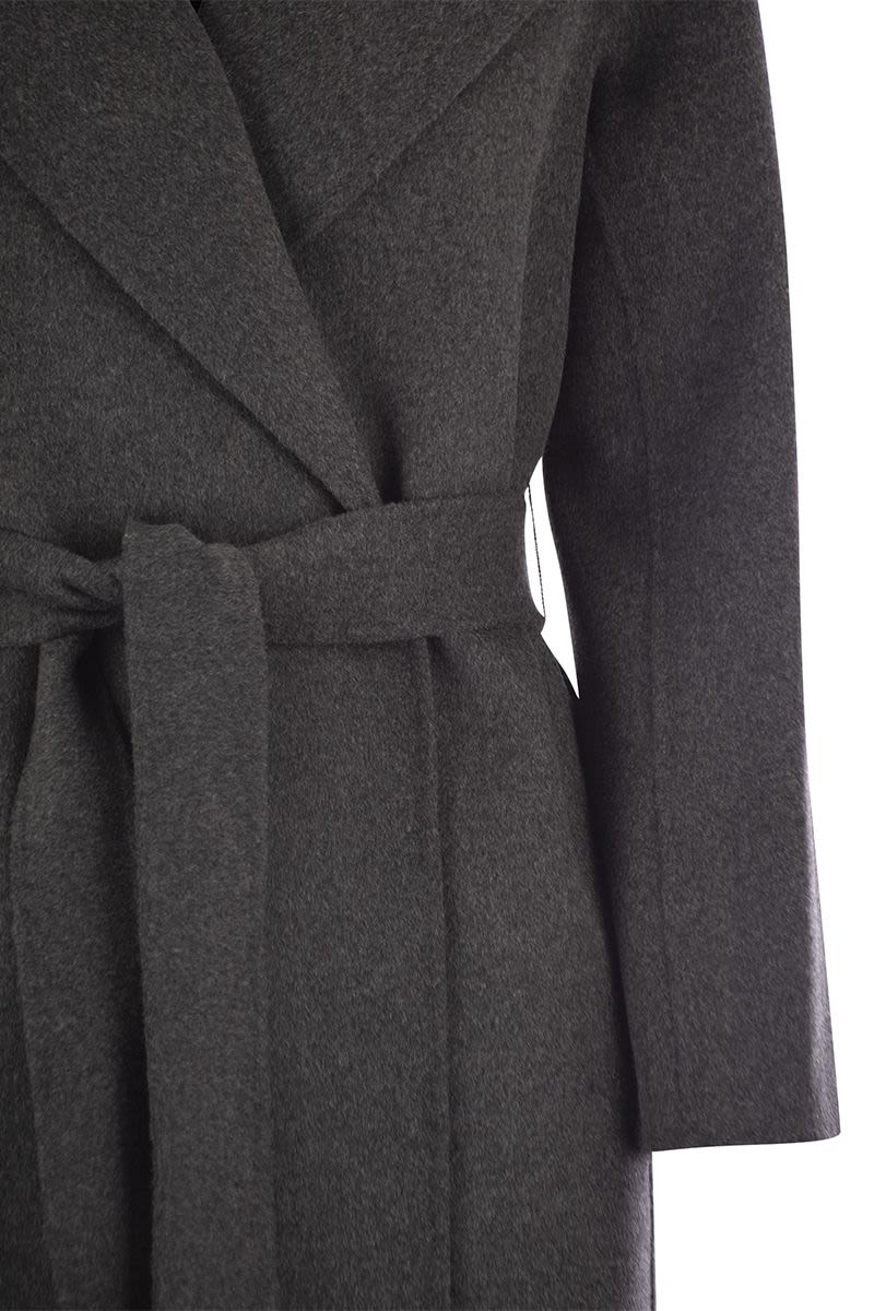 S MAX MARA Long Wool Dressing Gown Jacket with Wide Lapel Collar