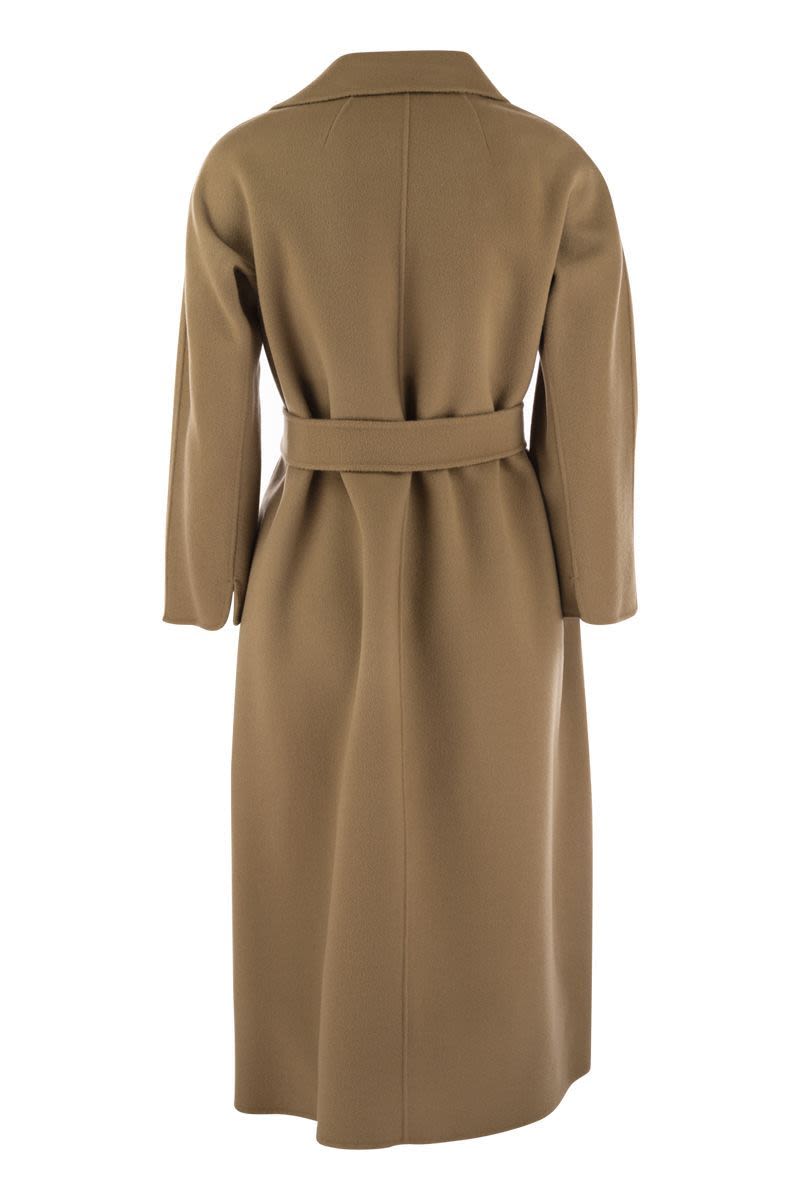 S MAX MARA Wool Midi Jacket with Belt and Kimono Sleeves - Size 40