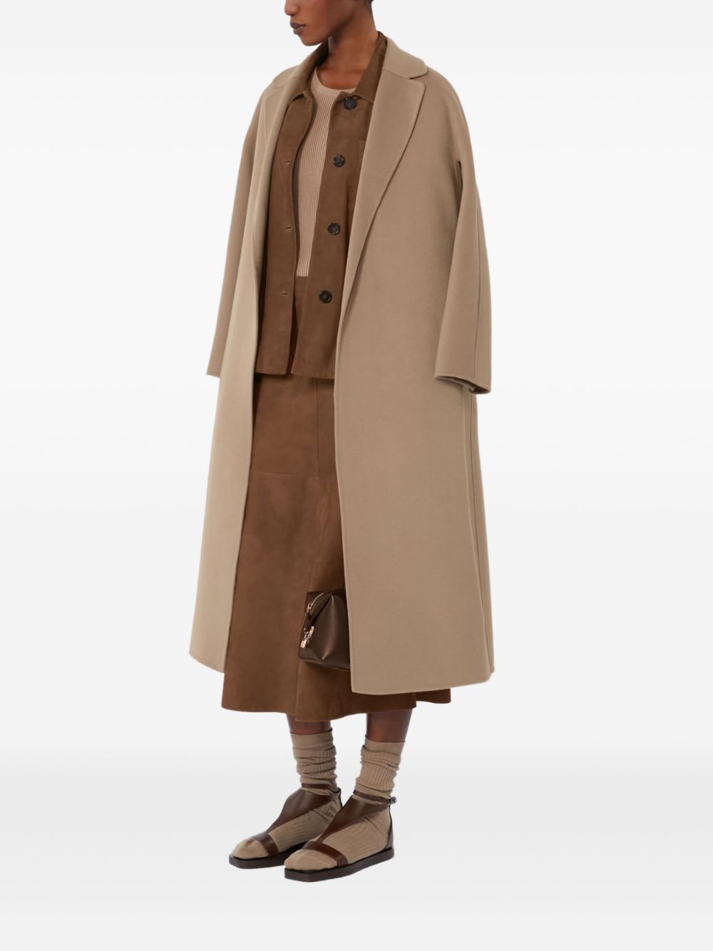 S MAX MARA Women’s Belted Wool Jacket with Notched Lapels