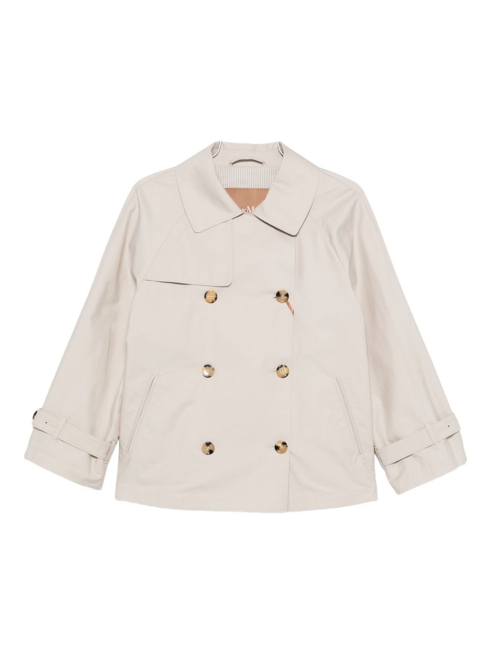 MAX MARA Water-Repellent Cotton Twill Trench Jacket - Size 38