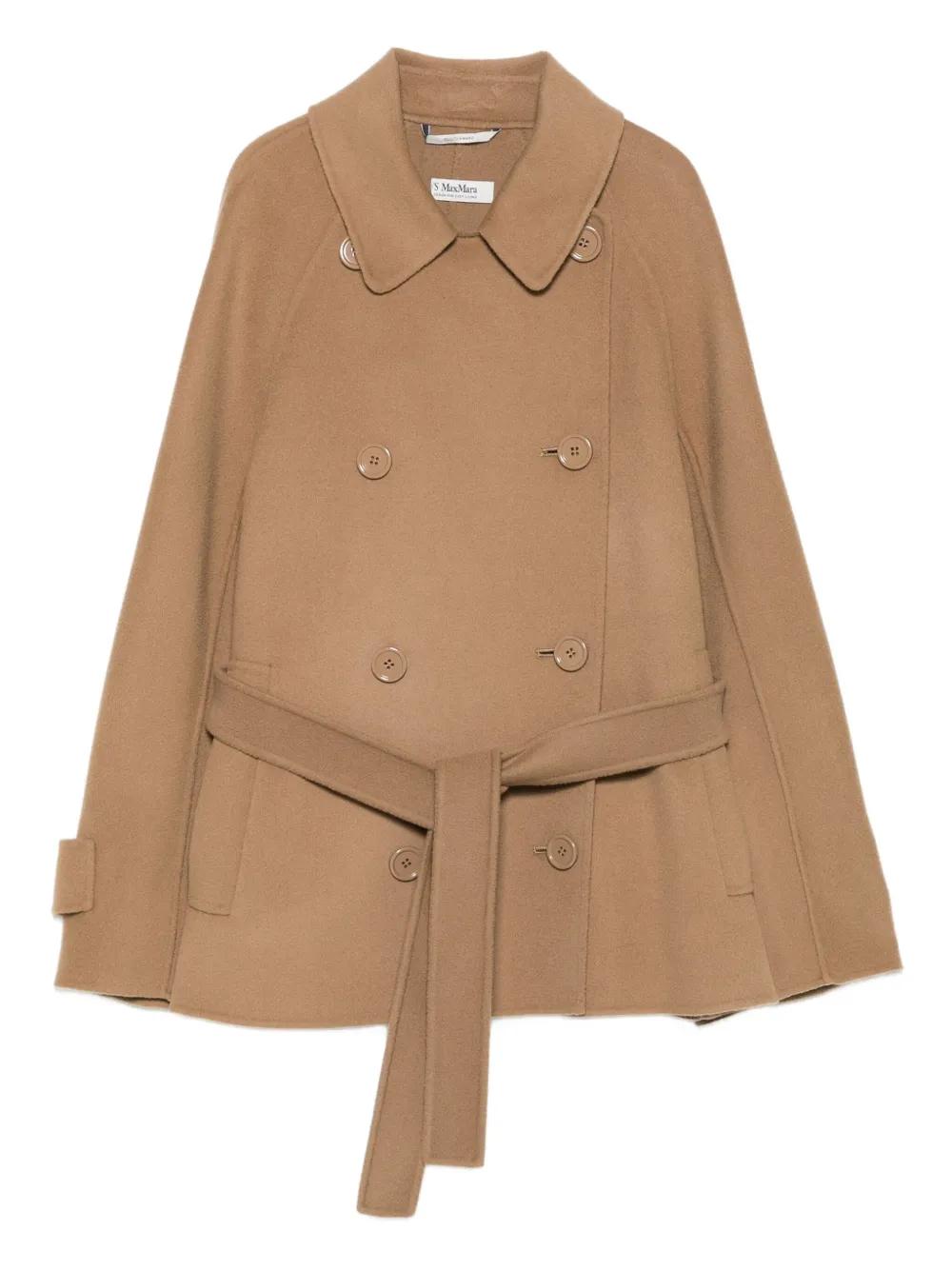S MAX MARA Double-Breasted Belted Jacket for Women