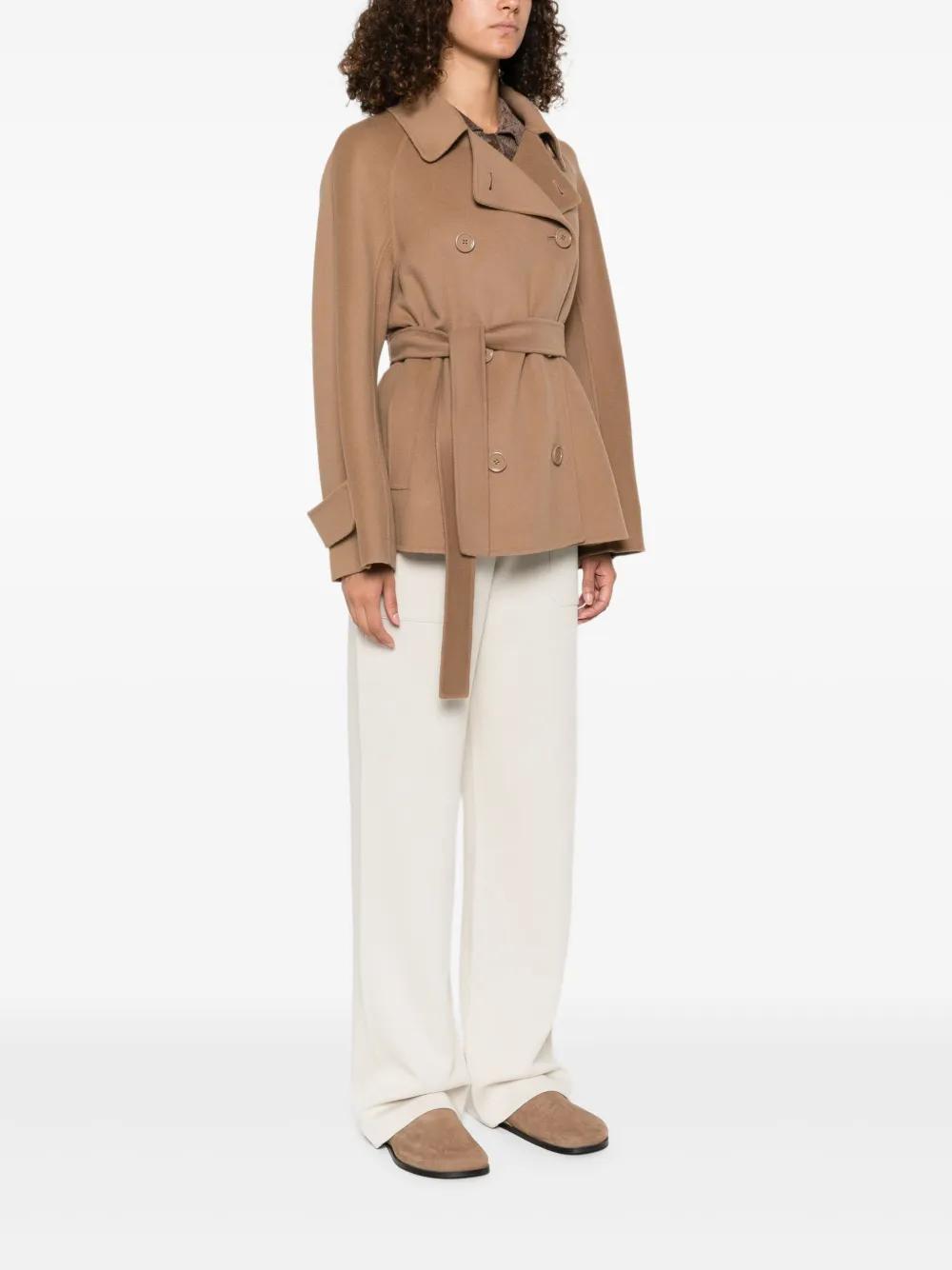 S MAX MARA Double-Breasted Belted Jacket for Women