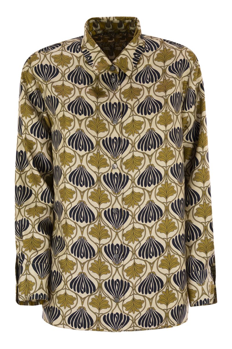 S MAX MARA Reversible Printed Silk Shirt - Size 40