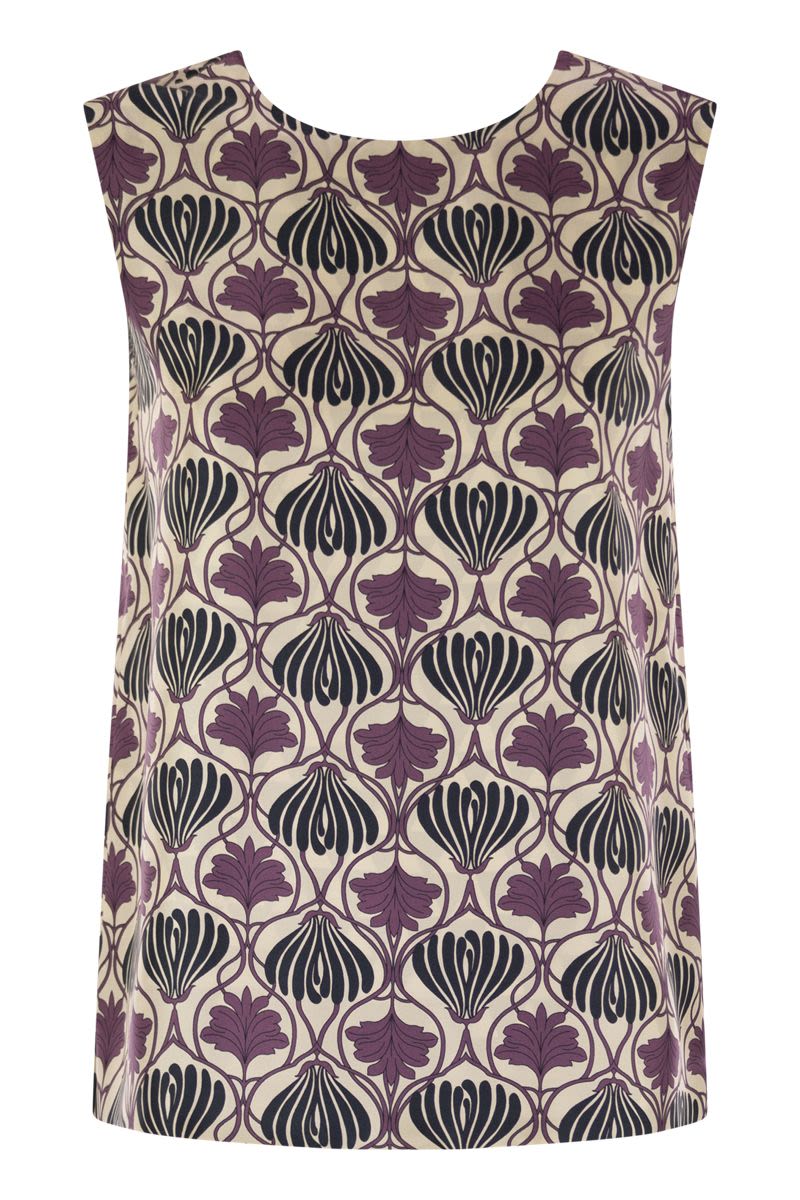 S MAX MARA Reversible Printed Silk Top - Mini