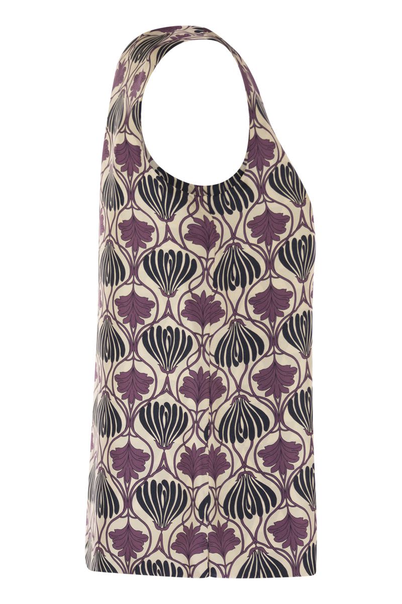 S MAX MARA Reversible Printed Silk Top - Mini