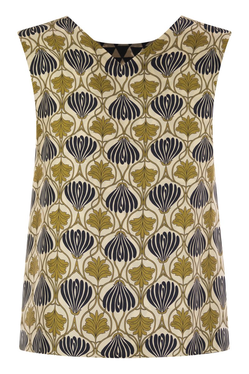 S MAX MARA Reversible Silk Top with Side Slit - Size 38