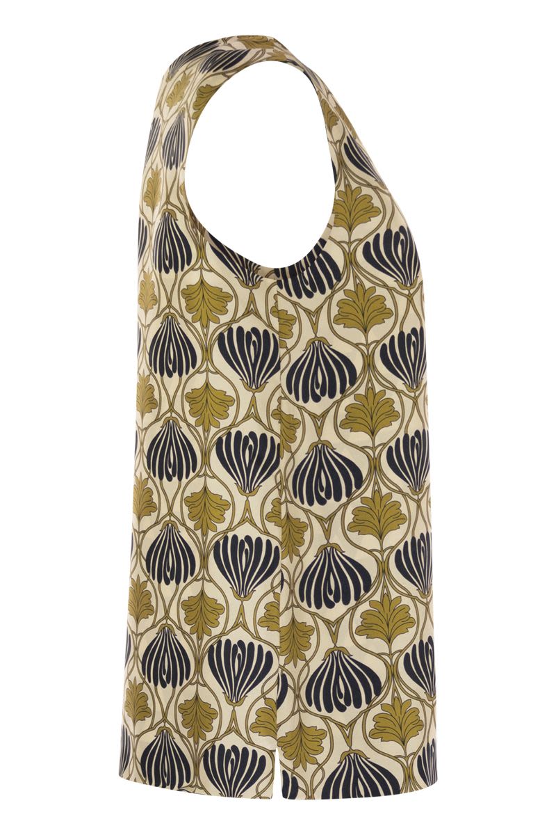 S MAX MARA Reversible Printed Silk Top - FW25 Edition