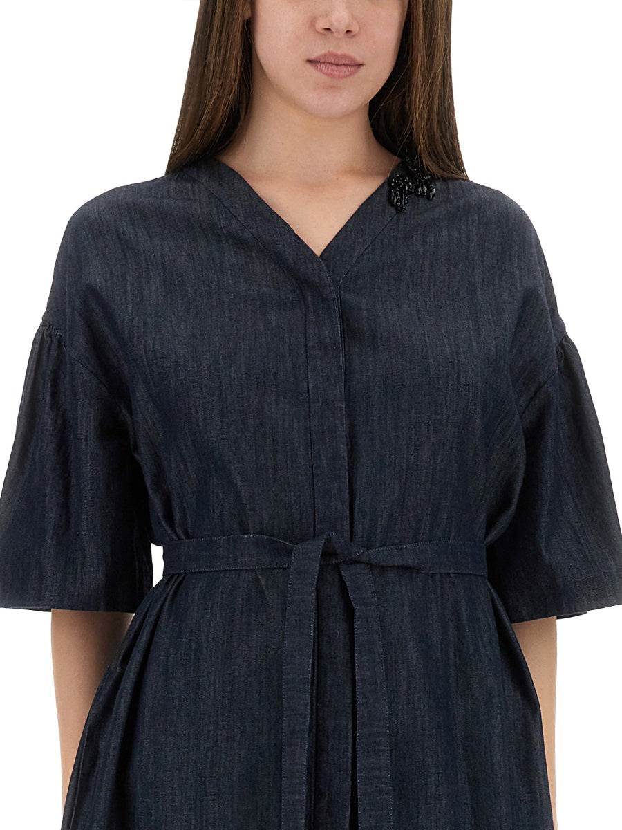 S MAX MARA Dania Mini Dress - Women's 100% Cotton