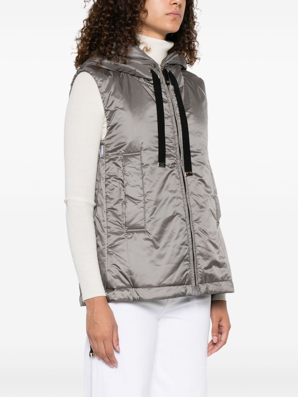 MAX MARA THE CUBE Women's Puffer Vest with Hood