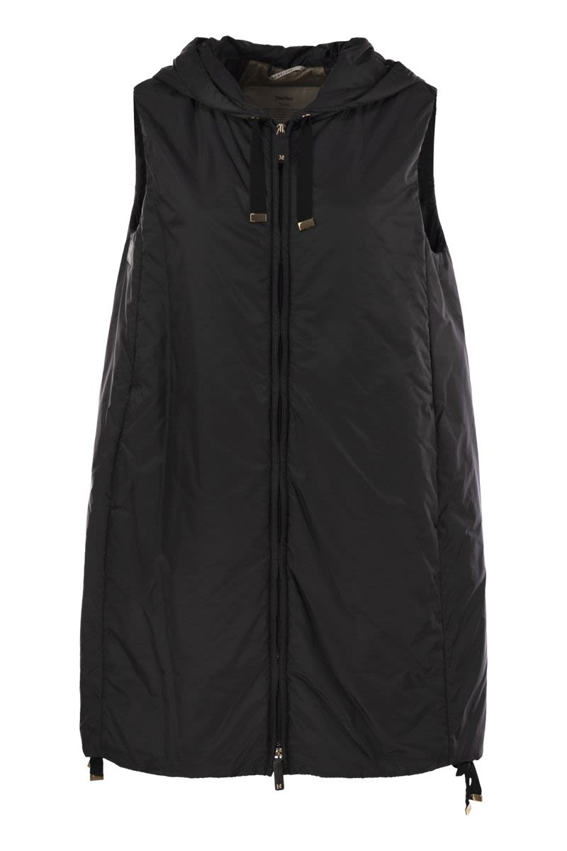 MAX MARA THE CUBE Drip-Proof Canvas Waistcoat with Hood
