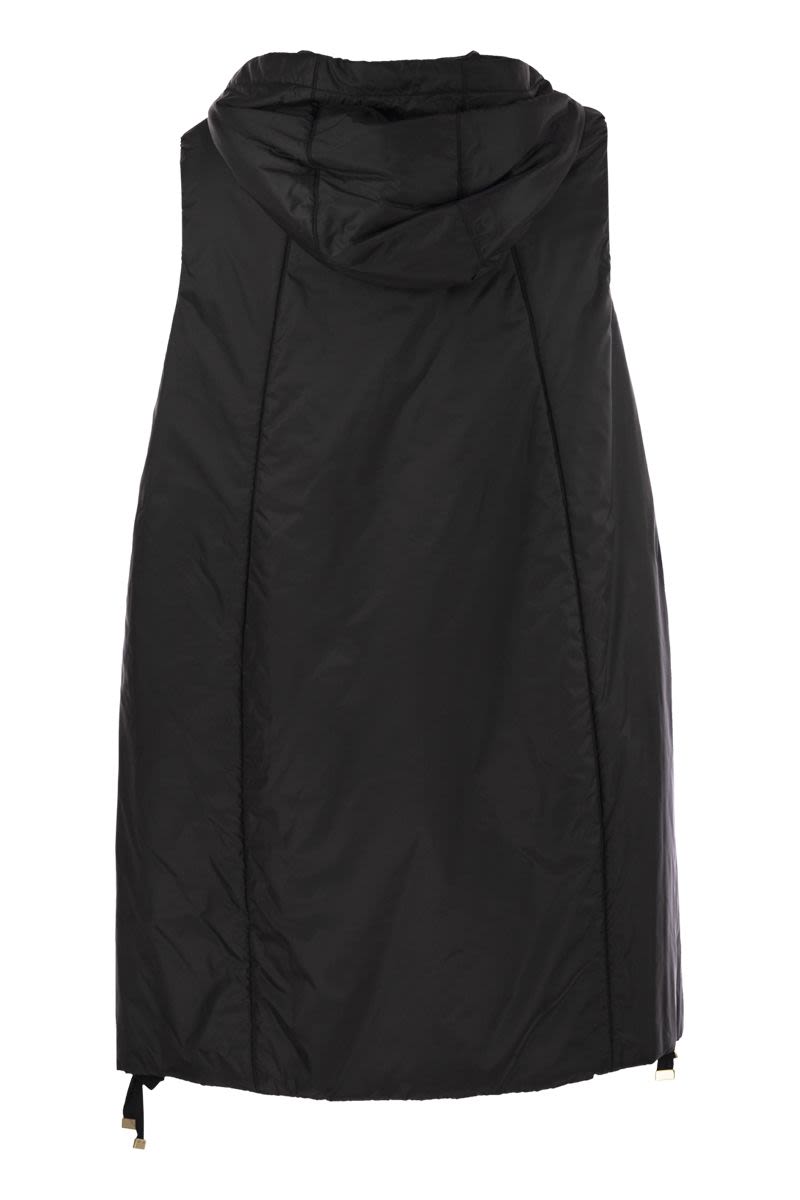 MAX MARA THE CUBE Drip-Proof Canvas Waistcoat with Hood
