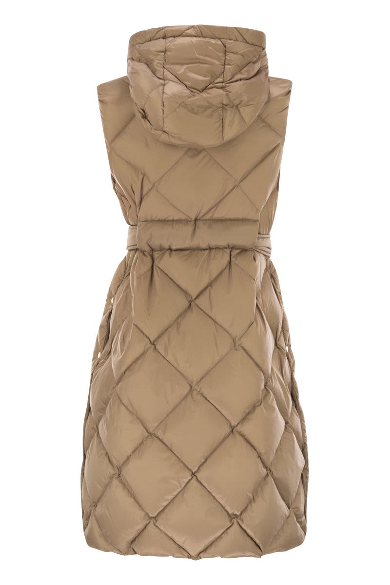 MAX MARA THE CUBE Midi Padded Waistcoat with Removable Belt