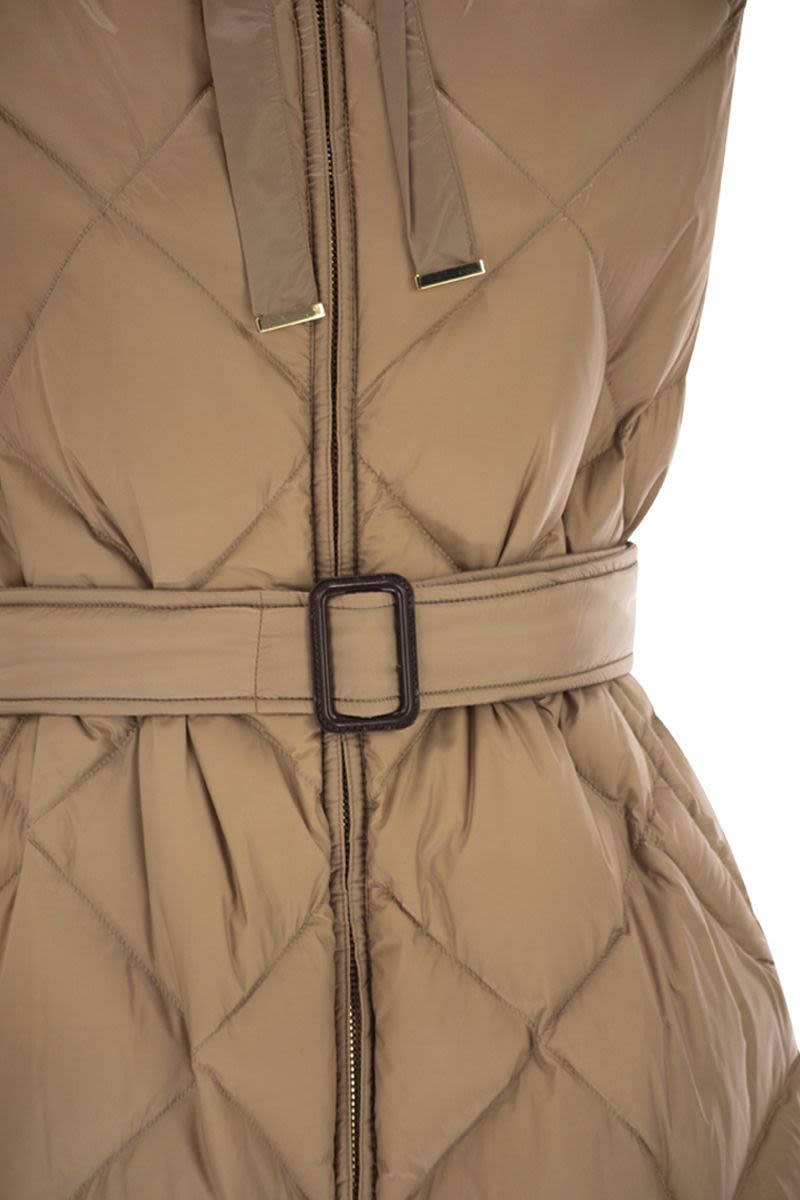 MAX MARA THE CUBE Midi Padded Waistcoat with Removable Belt