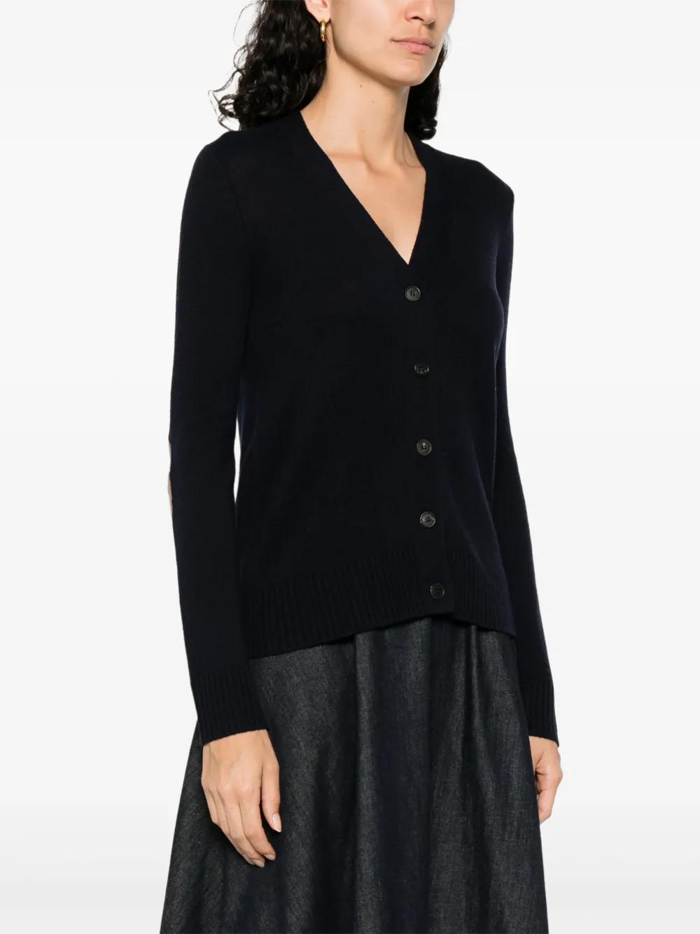 S MAX MARA Women's Relaxed Fit Wool Cardigan with V-Neck Design