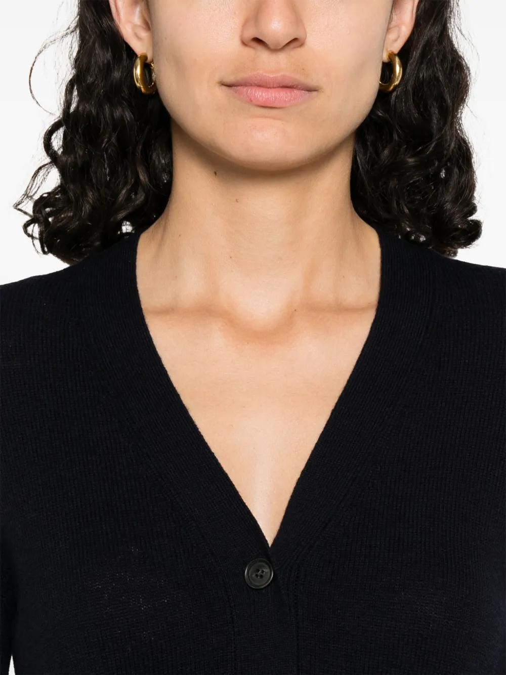 S MAX MARA Women's Relaxed Fit Wool Cardigan with V-Neck Design