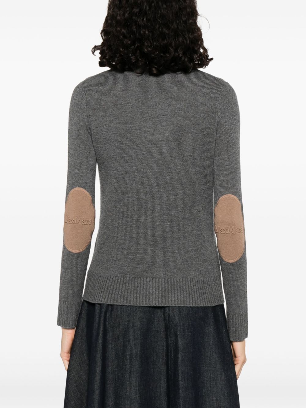 S MAX MARA Relaxed Fit Wool Cardigan with V-Neck - Size M