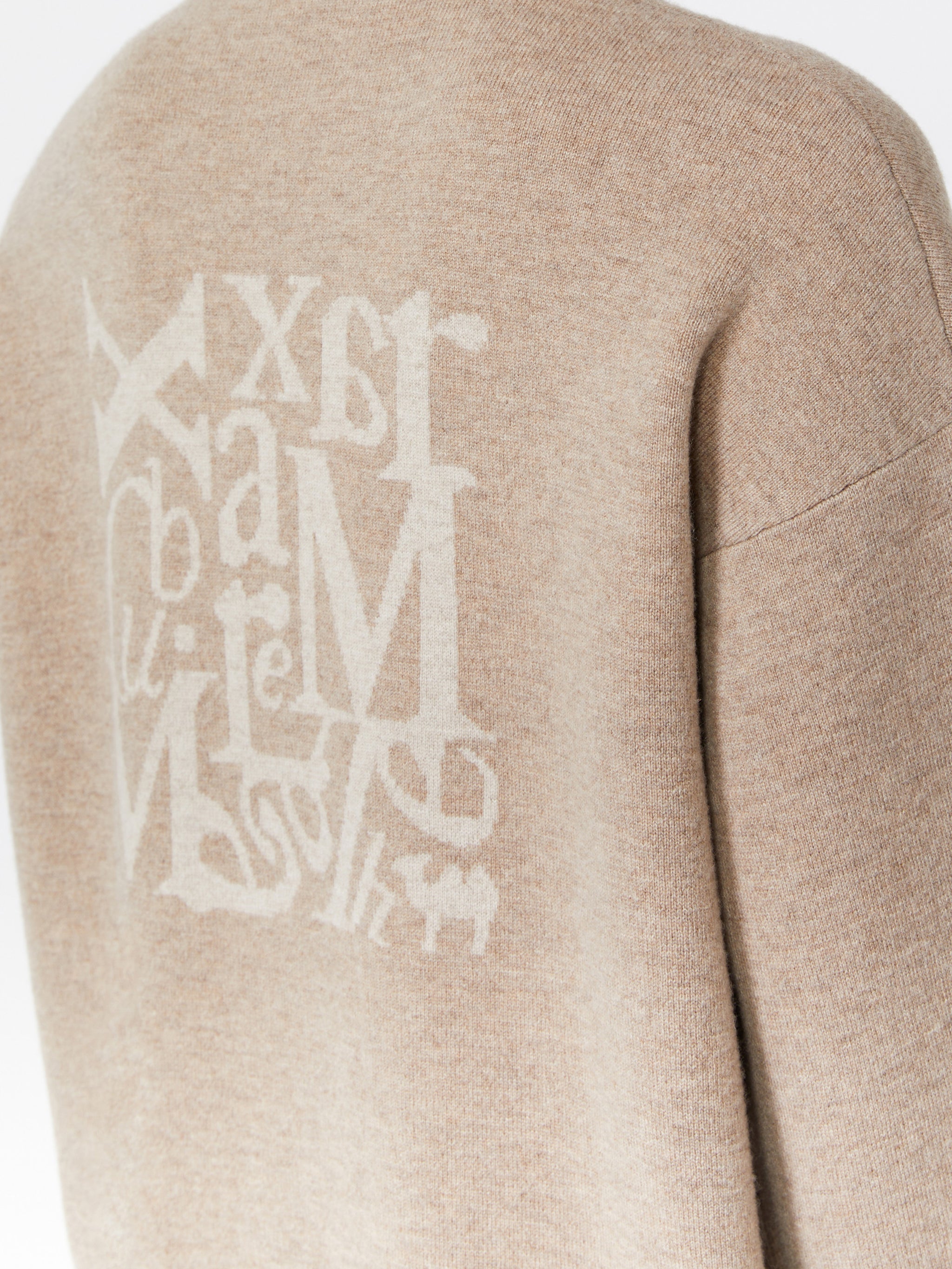 S MAX MARA Women's Hooded Cardigan with Contrast Pattern