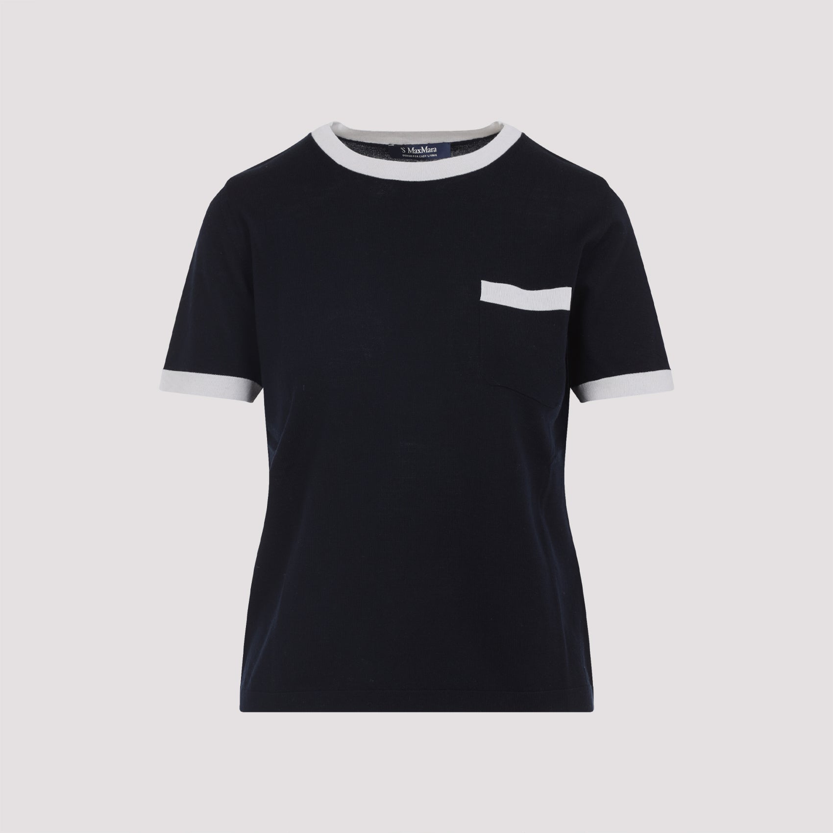 S MAX MARA Bicolor Knit T-Shirt