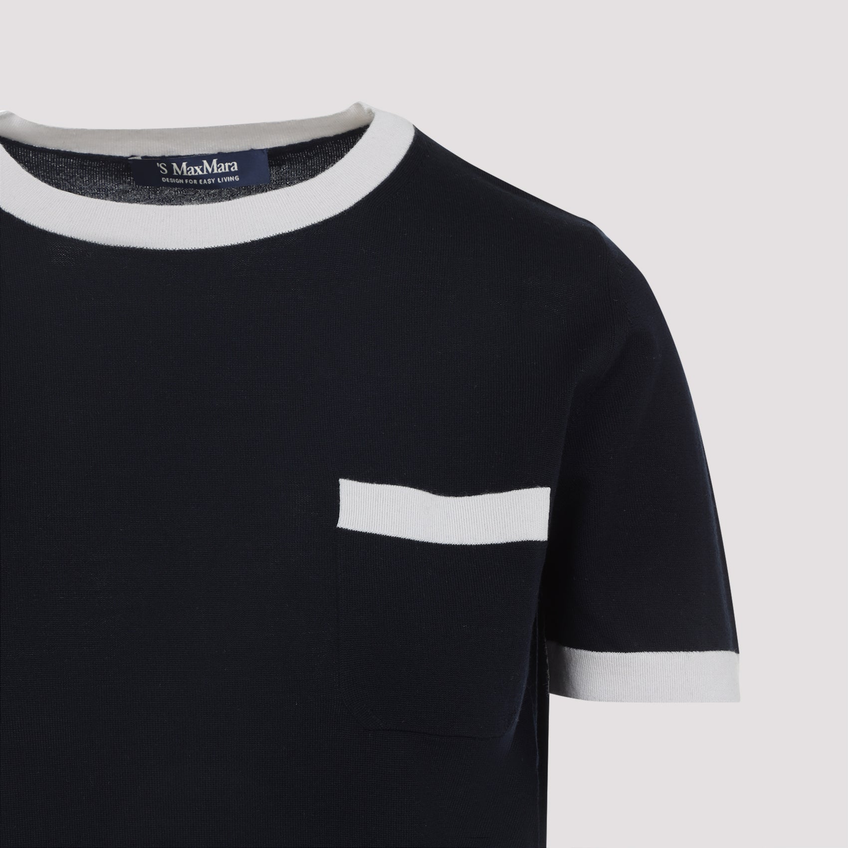 S MAX MARA Bicolor Knit T-Shirt