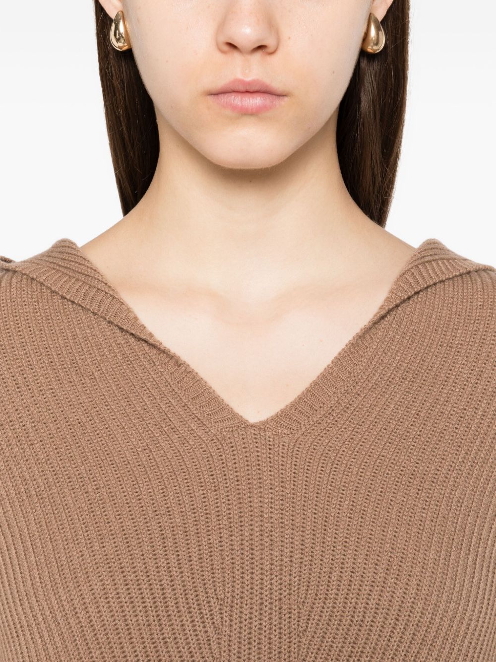 S MAX MARA A-Line Ribbed Wool Sweatshirt - Size M