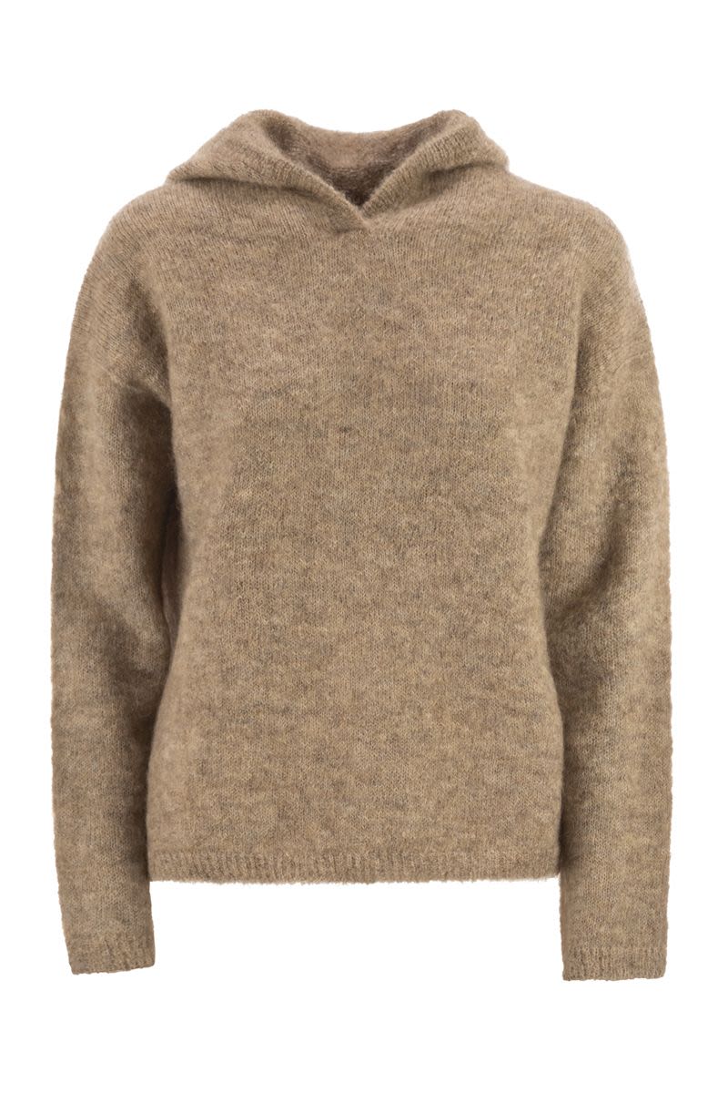 S MAX MARA Fixed Hood Sweater with Long Sleeves - Size S