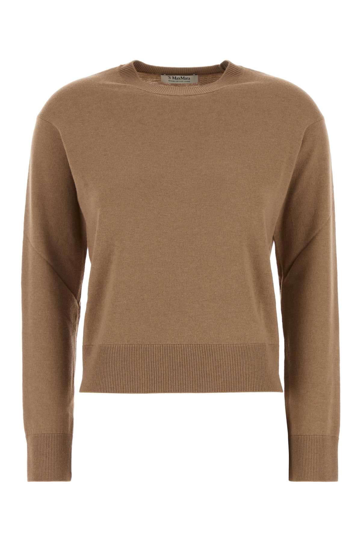 S MAX MARA Eco-Friendly Crewneck Sweater - Women’s Long Sleeve with Ribbed Trim