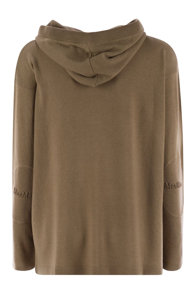 S MAX MARA Relaxed Fit Wool Hoodie with Drawstring Hood - Size M