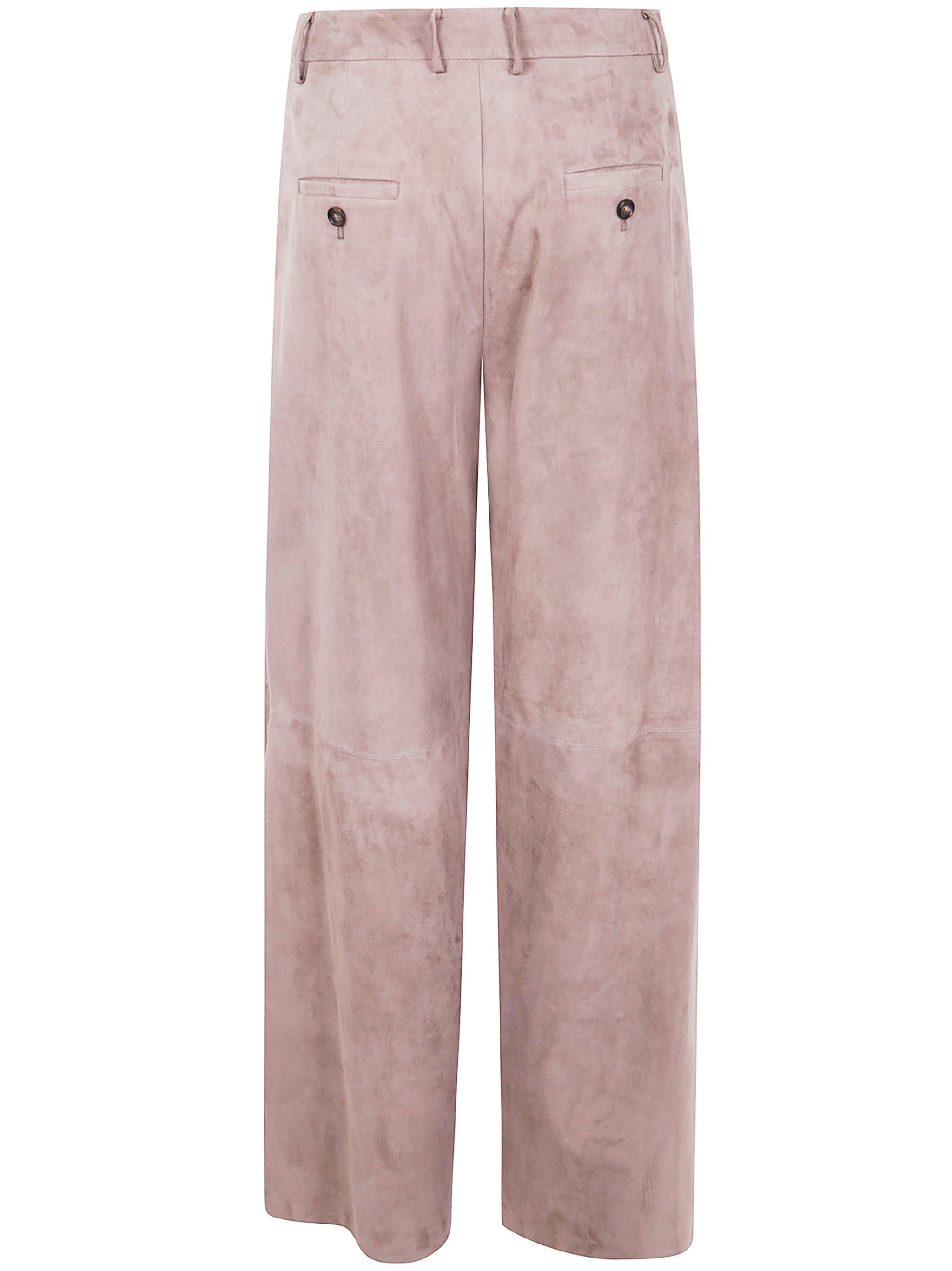 MAX MARA S Double Pieced Suede Trousers