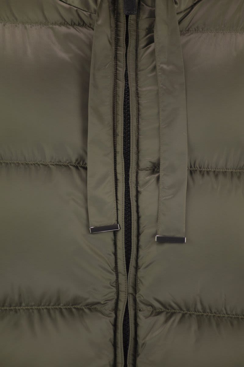 MAX MARA THE CUBE Drip-Proof Canvas Down Jacket with Hood