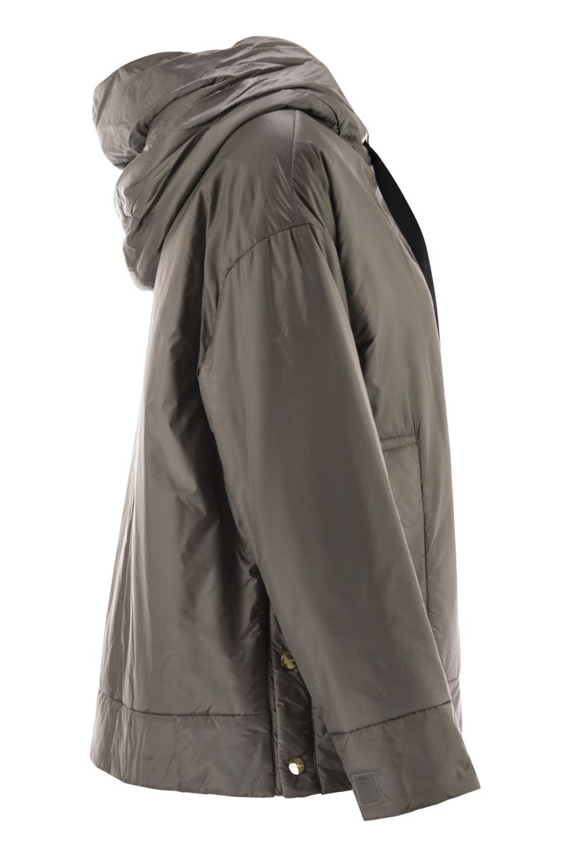 MAX MARA THE CUBE Padded Drip-Proof Canvas Jacket with Hood for Women