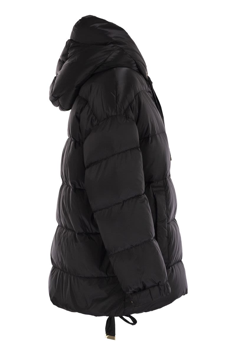 MAX MARA THE CUBE Water-Repellent Taffeta Down Jacket with Hood - Regular Fit