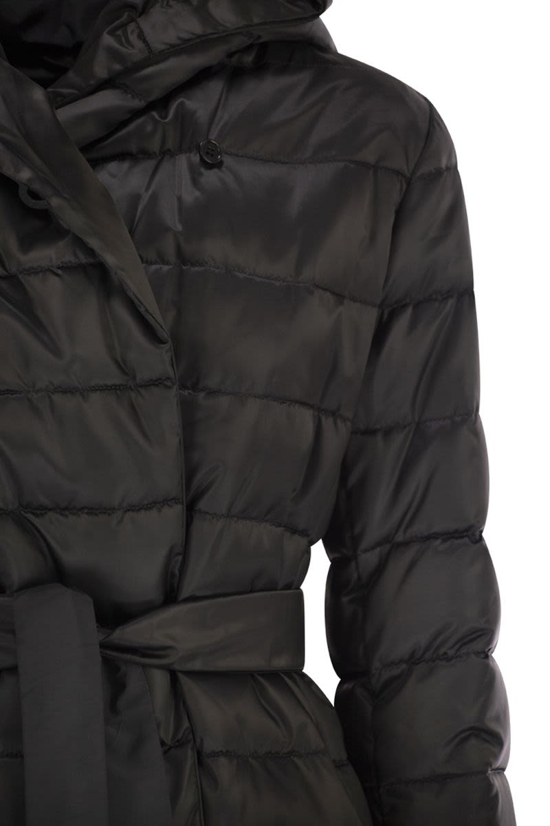 MAX MARA THE CUBE Reversible Midi Down Jacket in Water-Repellent Satin